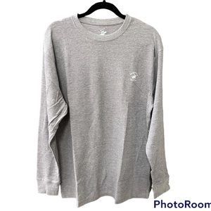 {Beverly Hills Polo Club}Mens Gray Waffle-knit Loungewear Top